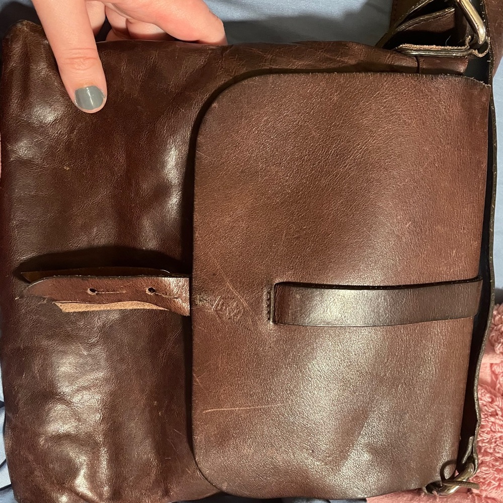 Genuine Leather Crossbody Purse, Made in Italy